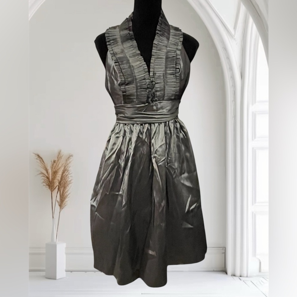 Max & Cleo Charcoal Backless Dress